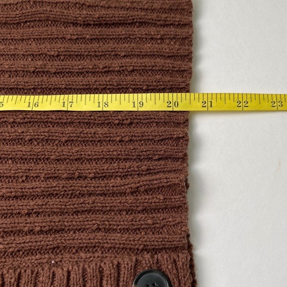 American Eagle Womens Ribbed Knit V-Neck Button Front Crop Cardigan Brown Size S - Picture 6 of 9